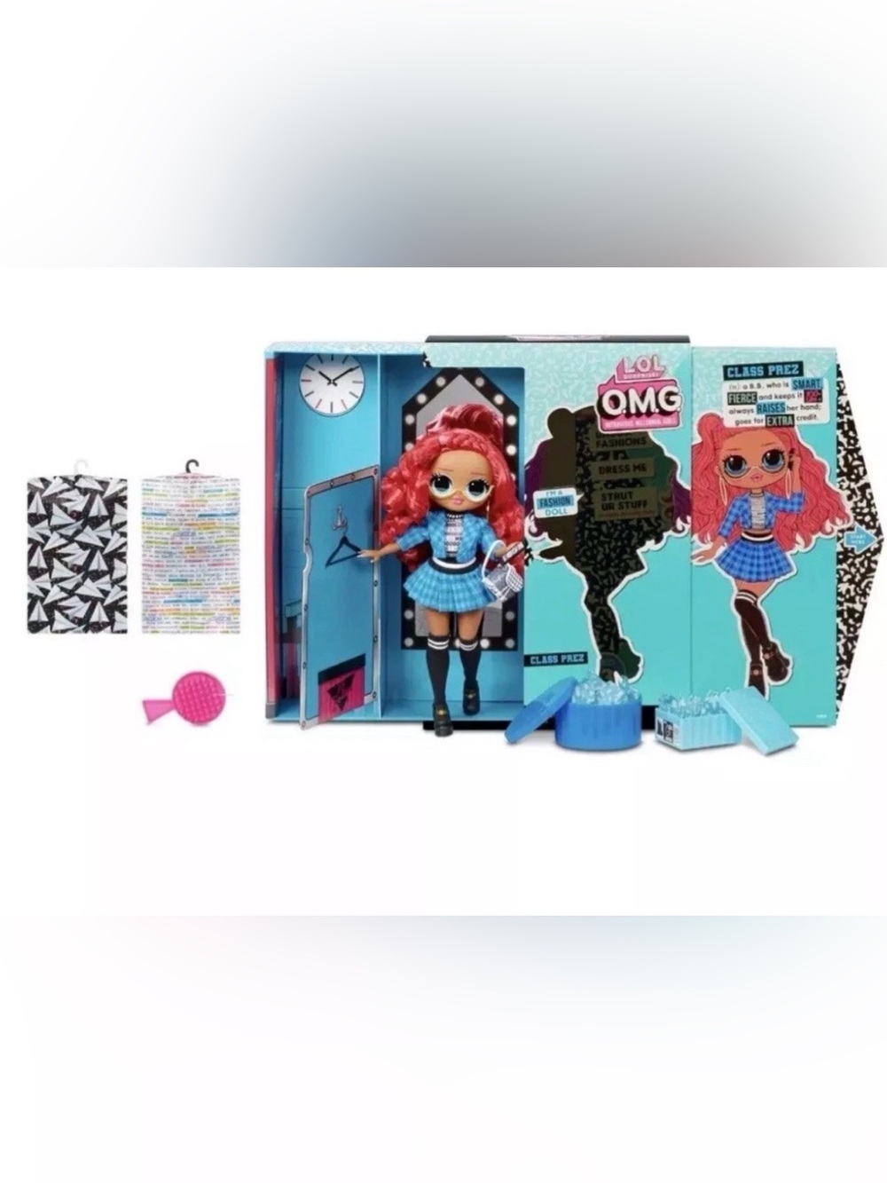 L.O.L. Surprise! Doll with Red Hair and Blue Outfit Playset